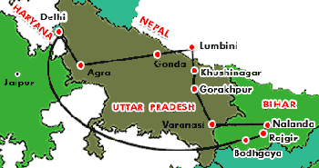Route of the Mahaparinirvan Buddhist train