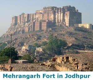 Mehrangarh Fort in Jodpur, Rajastha a fine example of the great forts in Rajasthan